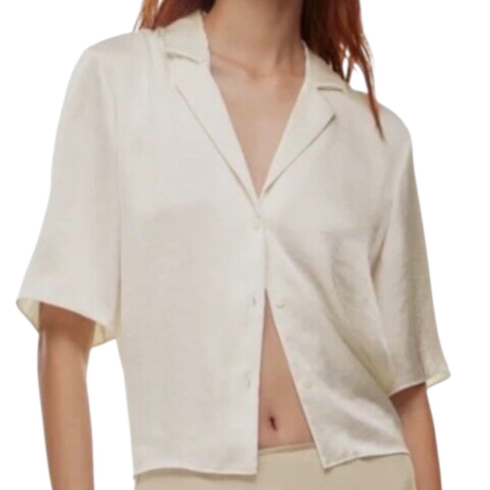 Aritzia Wilfred Cream Button Down Shirt